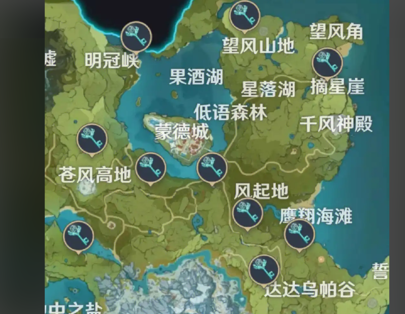 原神蒙德地灵龛钥匙在哪里